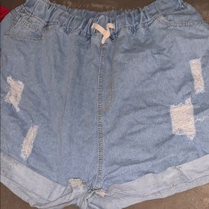 Denim shorts